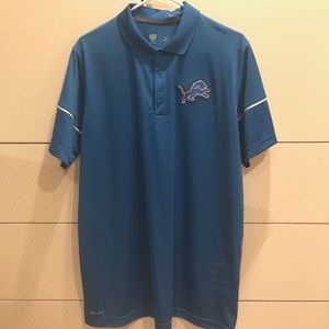 Detroit Lions Nike Dry Fit Mens Polo- Large